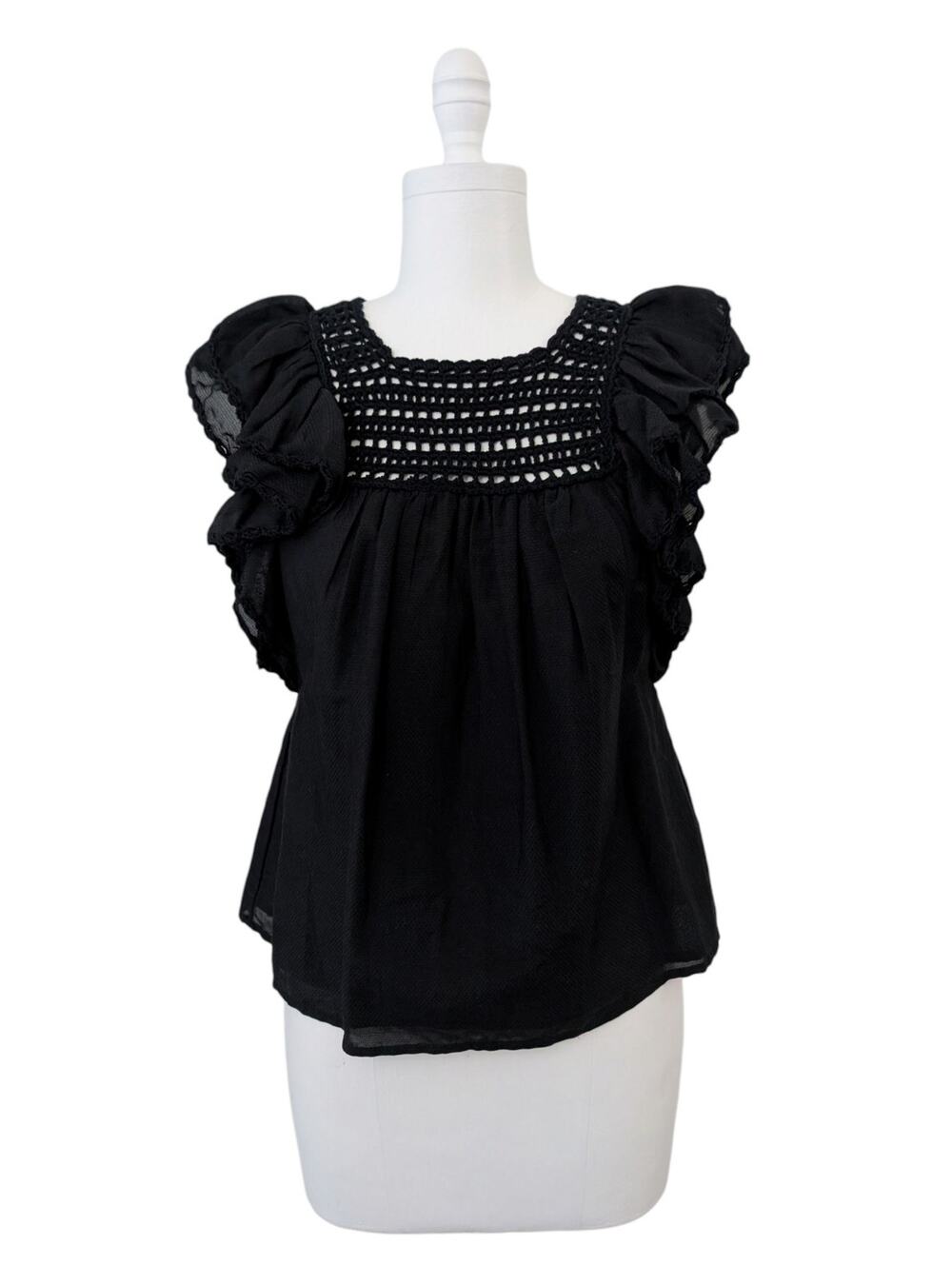 Magali Pascal Cotton Silk Crochet Top